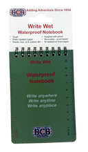 Carnet de notes BCB Write Wet en papier imperméable recyclable avec crayon fourni