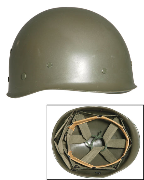 Casque intérieur Mil-Tec type US M1 en ABS avec coiffe réglable et jugulaire