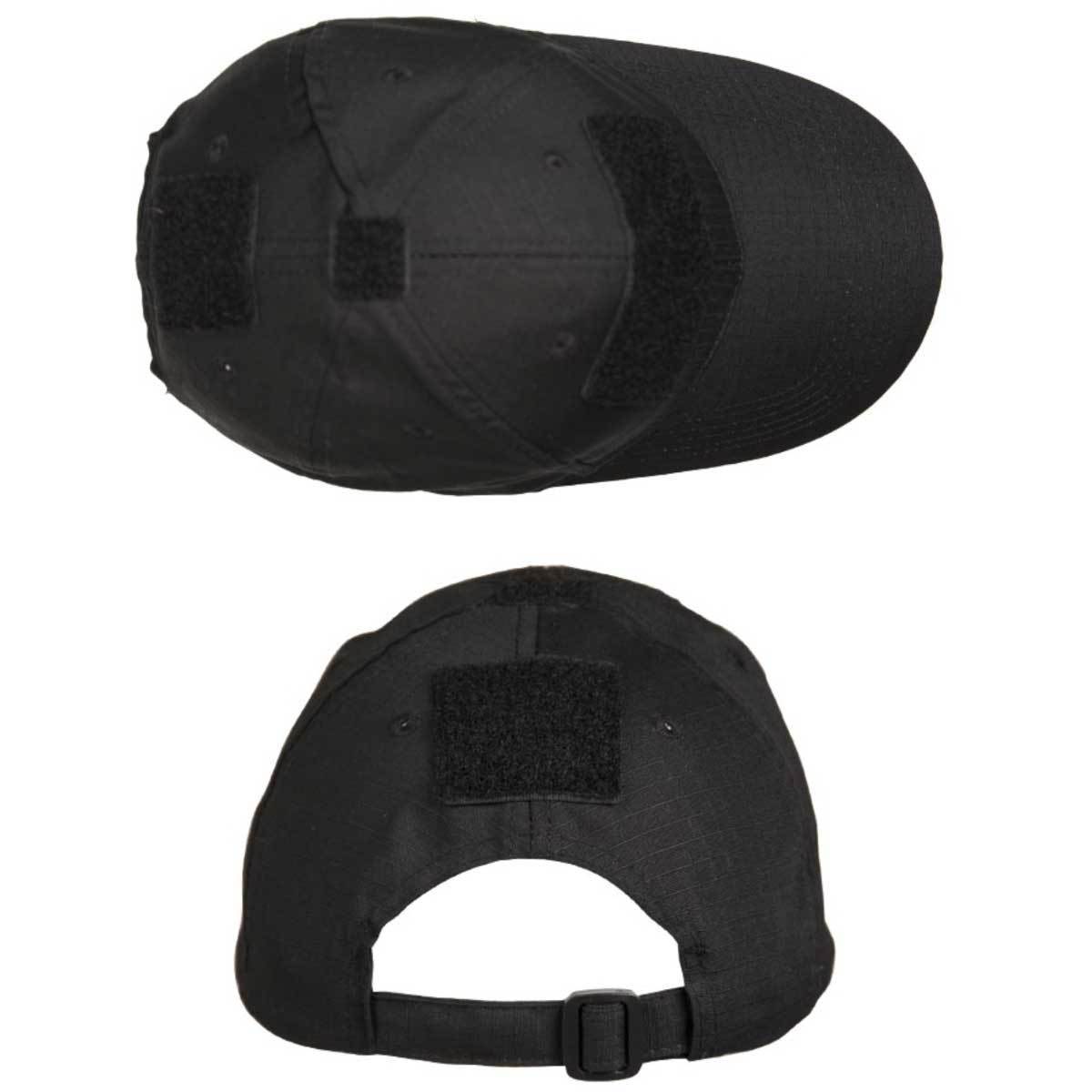 Casquette Mil-Tec Tactical 65 % polyester 35 % coton avec trois surfaces auto-agrippantes et boucle réglable