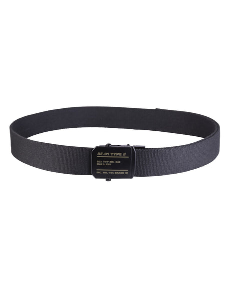Ceinture Mil-Tec AF-01 en polyester largeur 4 cm boucle métallique mate 130 cm réglable