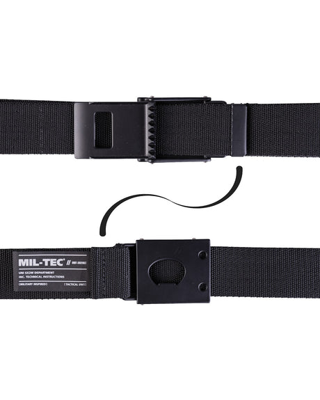 Ceinture Mil-Tec Defense Flex en polyester et élasthanne largeur 4 cm longueur 130 cm