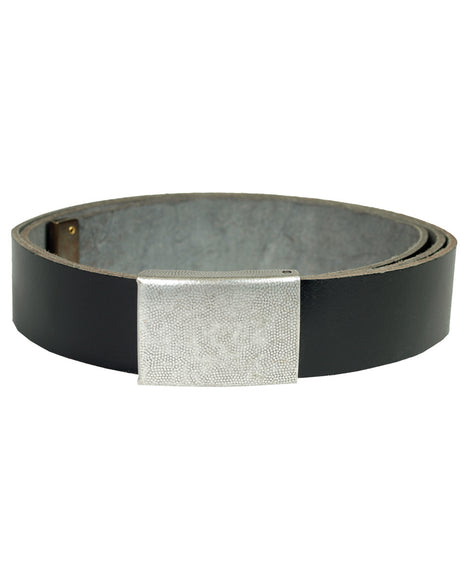Ceinture Mil-Tec type Bundeswehr en cuir de bovin 3 cm avec boucle métallique