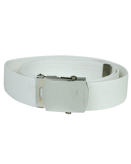Ceinture type US Mil-Tec en coton-polyester de 130 cm à boucle métallique nickelée