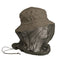 Chapeau de brousse Mil-Tec pliable en polyester avec moustiquaire intégrée 16,5 cm plié