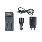 Chargeur Vigilant kit de charge F7 double accu Li-ion secteur, véhicule et USB-C