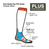 Chaussettes Duty Ready Plus OTC 5.11 Tactical hautes lot de 3 revers NO QUIT