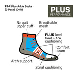 Chaussettes PT-R Plus Ankle 5.11 Tactical basses lot de 3 soutien voûte plantaire