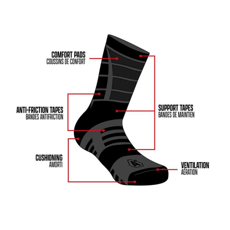 Chaussettes A10 Equipment Impact 9 Summer respirantes tige 9 pouces