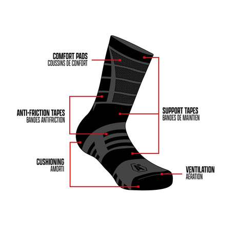 Chaussettes chaudes A10 Equipment Impact 9 Winter en laine mérinos