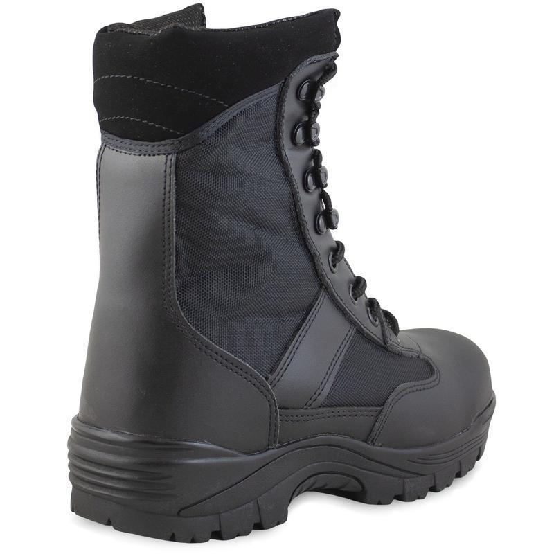 Chaussures coquées Mil-Tec Security en polyester et cuir bovin avec doublure Thinsulate et embout acier