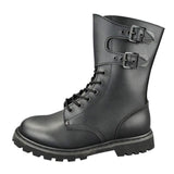 Chaussures de combat Mil-Tec BMJA65 en cuir avec 2 boucles et 6 œillets