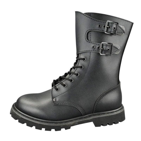 Chaussures de combat Mil-Tec BMJA65 en cuir avec 2 boucles et 6 œillets