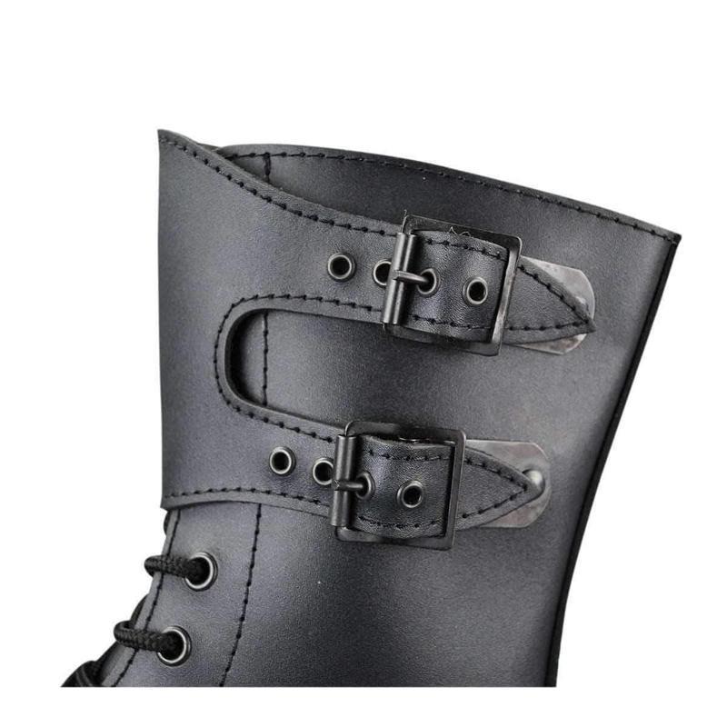 Chaussures de combat Mil-Tec BMJA65 en cuir avec 2 boucles et 6 œillets