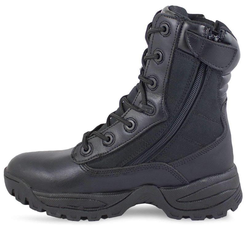 Chaussures d'intervention Mil-Tec à double fermeture éclair latérale en polyester et cuir bovin