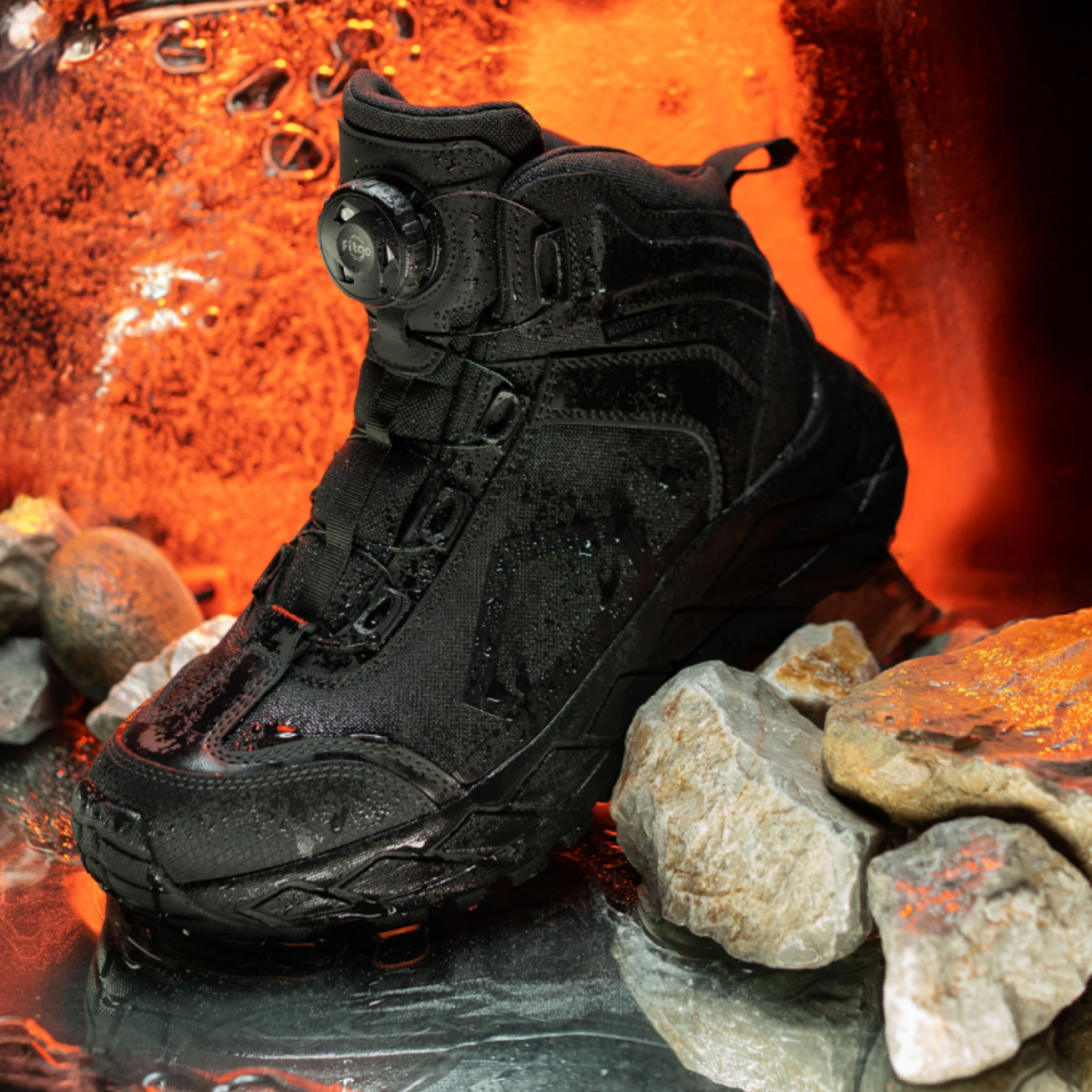 Chaussures d'intervention Pentagon Gravity 6 imperméables cuir pleine fleur renforts TPU tige montante