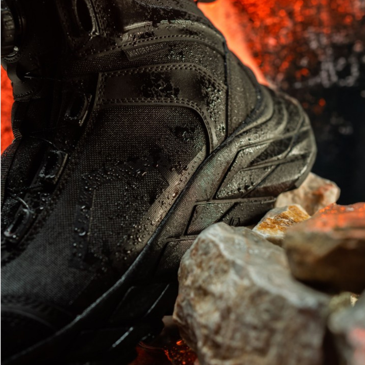 Chaussures d'intervention Pentagon Gravity 6 imperméables cuir pleine fleur renforts TPU tige montante