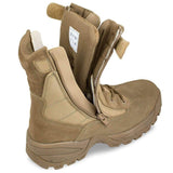 Chaussures d'intervention zone chaude Mil-Tec à double fermeture éclair latérale en polyester et cuir bovin