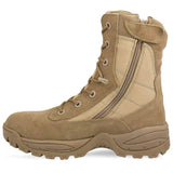Chaussures d'intervention zone chaude Mil-Tec à double fermeture éclair latérale en polyester et cuir bovin