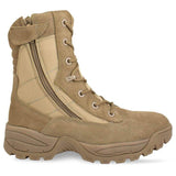 Chaussures d'intervention zone chaude Mil-Tec à double fermeture éclair latérale en polyester et cuir bovin