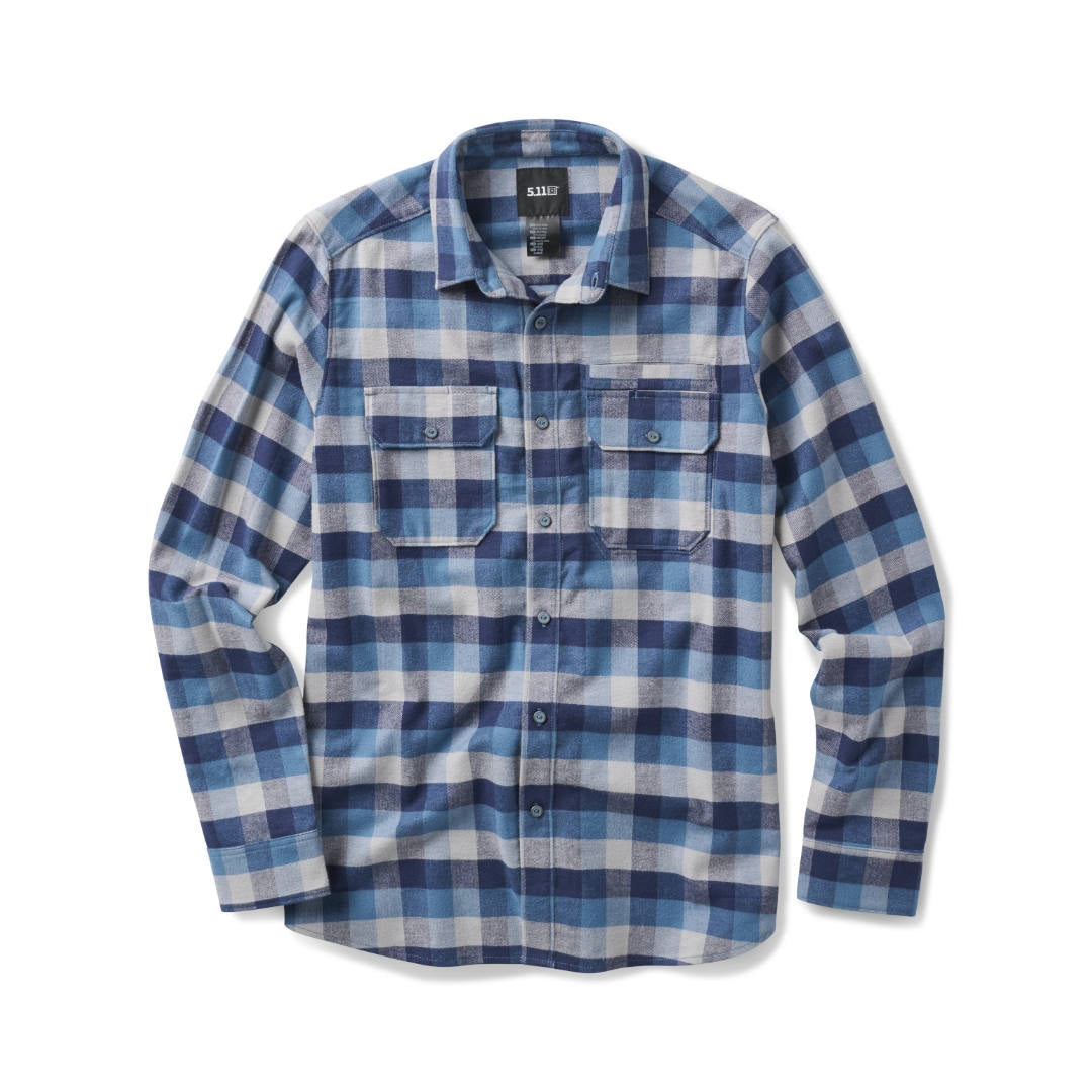Chemise Lester Flannel 5.11 Tactical en coton épais à patte RAPIDraw