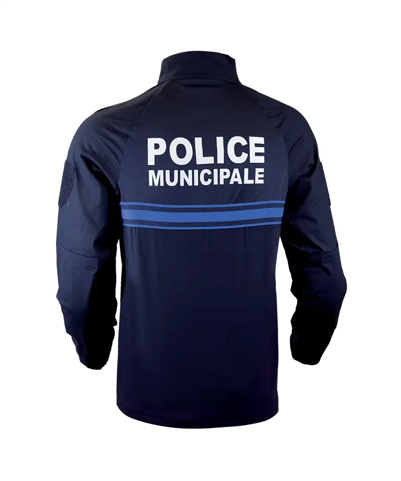 Chemise UBAS manches longues GK Pro Police Municipale à col montant à glissière