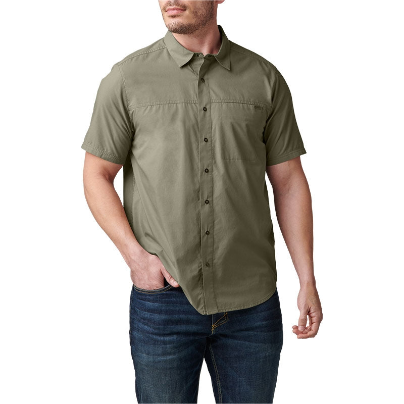 Chemise Wyatt 5.11 Tactical manches courtes popeline patte RapiDraw coupe régulière