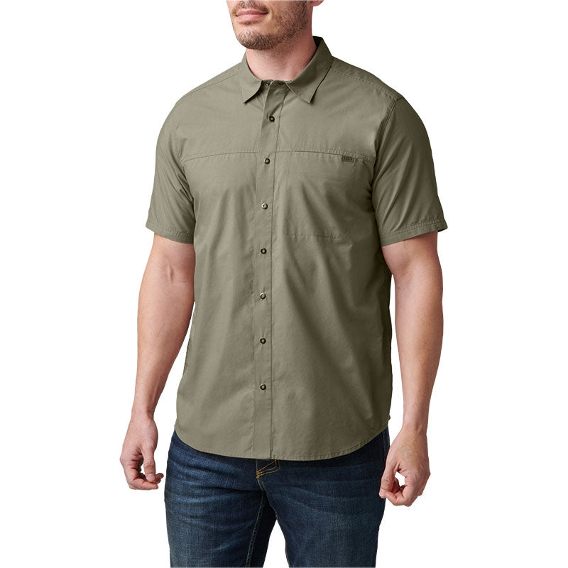 Chemise Wyatt 5.11 Tactical manches courtes popeline patte RapiDraw coupe régulière