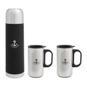 Coffret Ares bouteille isotherme 50 cl et deux tasses aux armes des troupes de marine