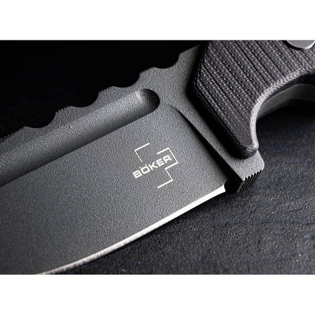 Couteau à lame fixe Boker Plus Little Dvalin Black