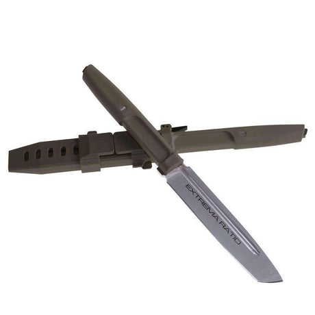 Couteau à lame fixe Extrema Ratio Mamba tanto acier N690 lame 116 mm manche Forprene