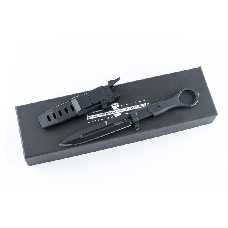 Couteau à lame fixe Extrema Ratio Misericordia acier N690 lame 118 mm pointe lance anneau de doigt