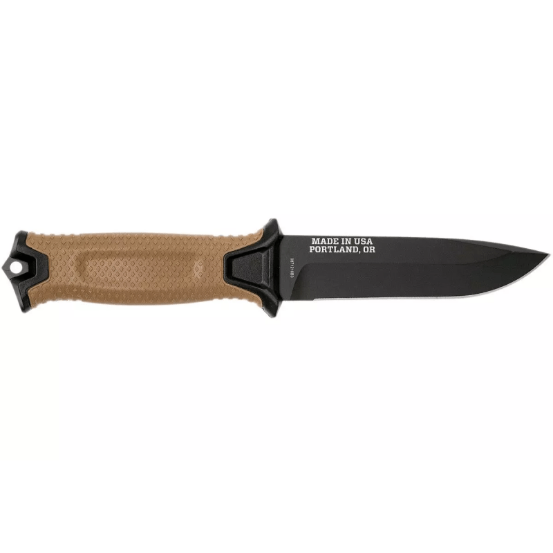Couteau à lame fixe Gerber Strongarm acier 420HC lame 124 mm pommeau de frappe étui modulaire