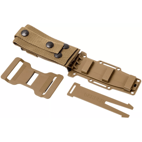 Couteau à lame fixe Gerber Strongarm acier 420HC lame 124 mm pommeau de frappe étui modulaire