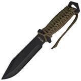 Couteau à lame fixe M-Tech Combat acier 440 lame drop point 127 mm plein soie