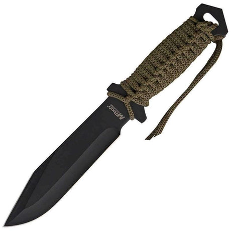 Couteau à lame fixe M-Tech Combat acier 440 lame drop point 127 mm plein soie