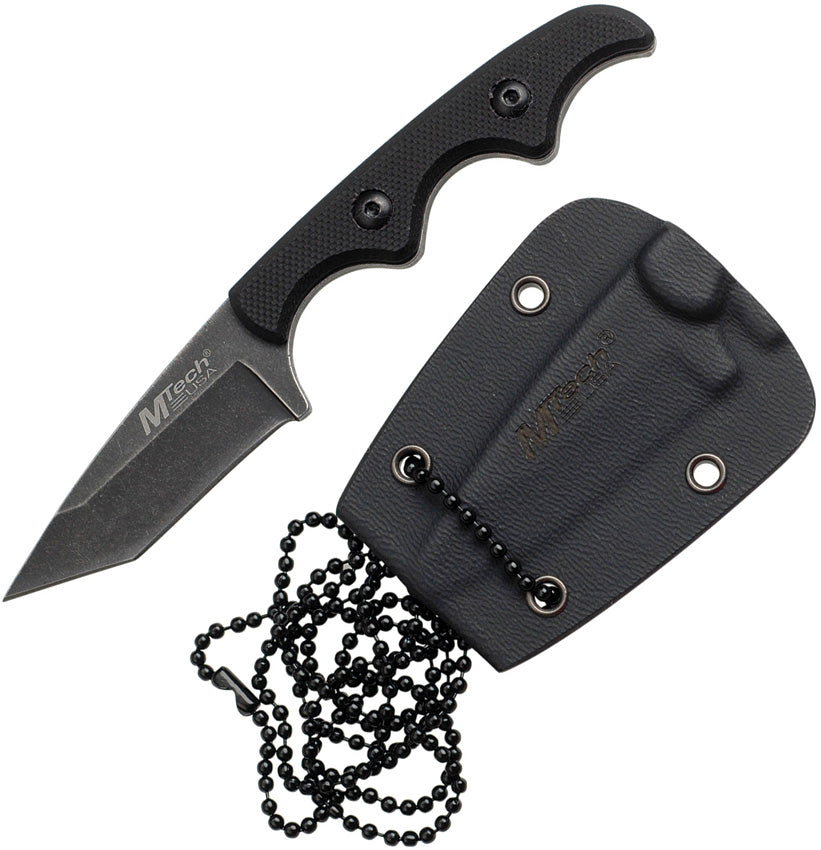 Couteau à lame fixe MTech MT-673 lame tanto 51 mm manche G10 avec étui