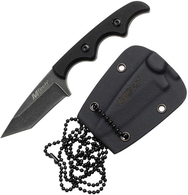 Couteau à lame fixe MTech MT-673 lame tanto 51 mm manche G10 avec étui