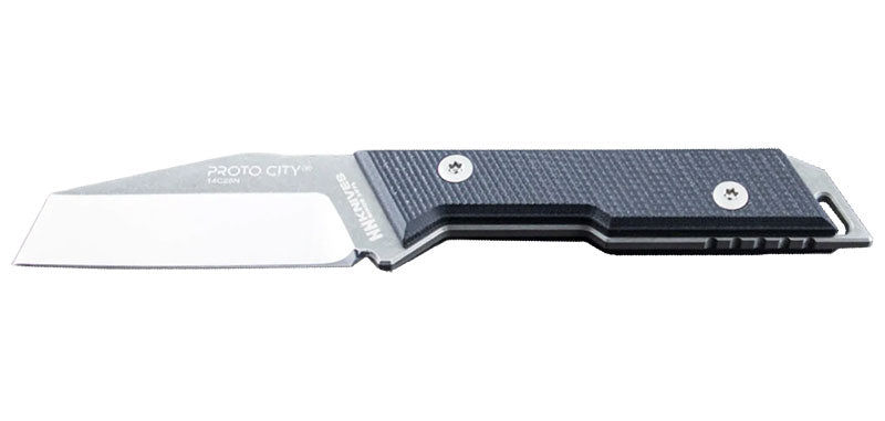 Couteau à lame fixe NN Knives Proto City drop point acier 14C28N lame 79 mm