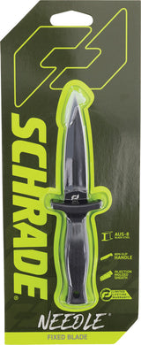 Couteau à lame fixe Schrade Needle acier AUS-8 lame dague 76 mm manche polymère