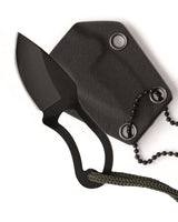 Couteau de cou Mil-Tec 9 cm lame 4 cm en acier avec étui Kydex et chaîne