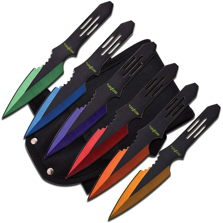 Couteau de lancer Perfect Point PP-595 lame 70 mm manche nylon avec étui