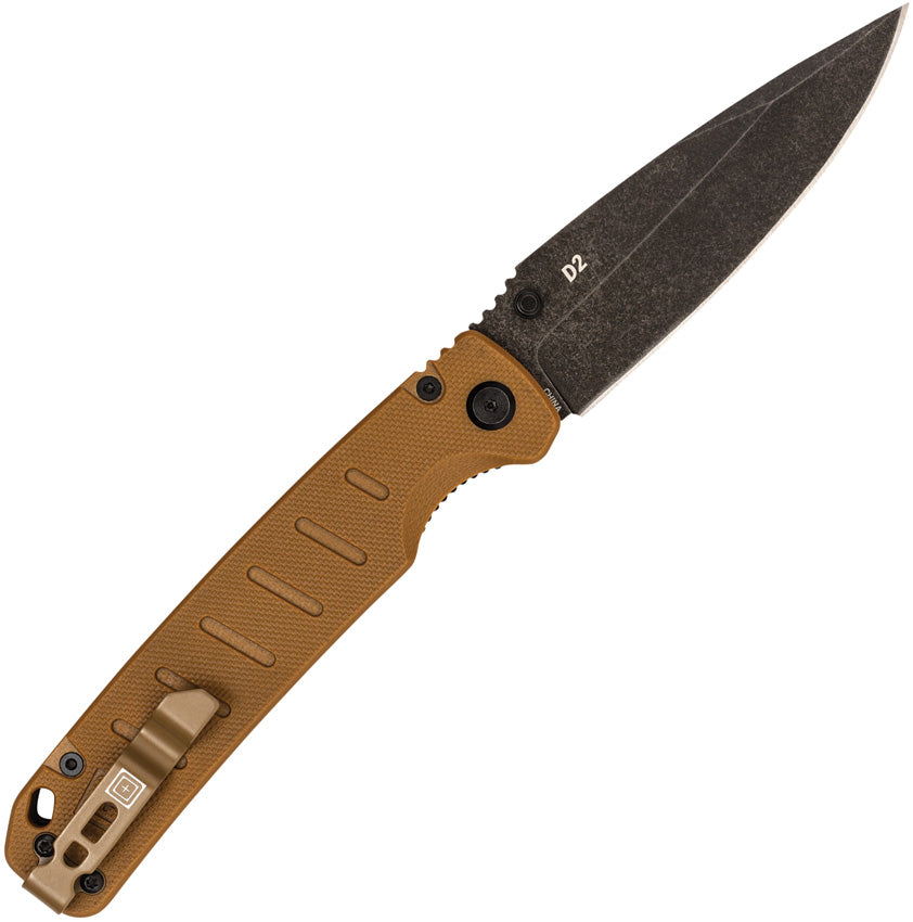 Couteau pliant 5.11 Tactical Braddock acier D2 lame drop point 89 mm