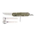 Couteau pliant Ares Bivouac Original six fonctions avec couverts et ouvre-boîte intégrés