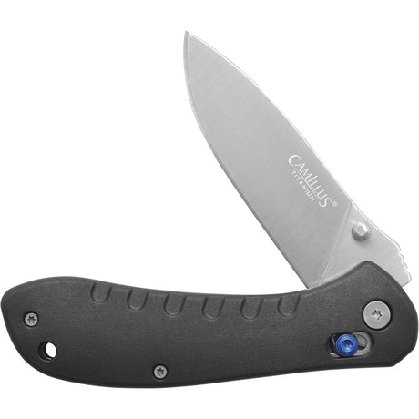 Couteau pliant Camillus Rovax acier 420 lame 83 mm manche titane avec clip de poche