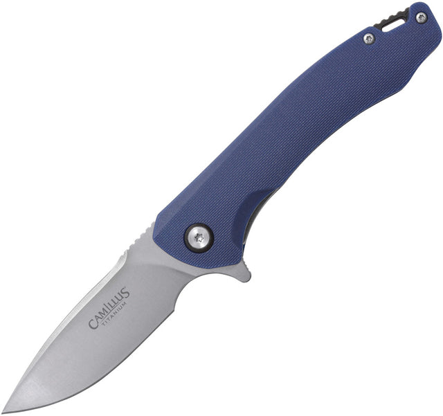 Couteau pliant Camillus Scivik acier 420 lame drop point 83 mm manche titane