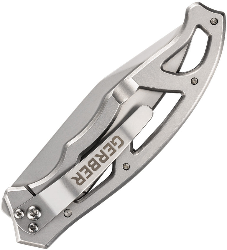 Couteau pliant Gerber Paraframe I lame clip point 76 mm manche acier inoxydable