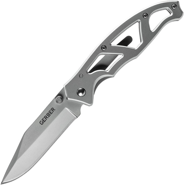 Couteau pliant Gerber Paraframe I lame clip point 76 mm manche acier inoxydable