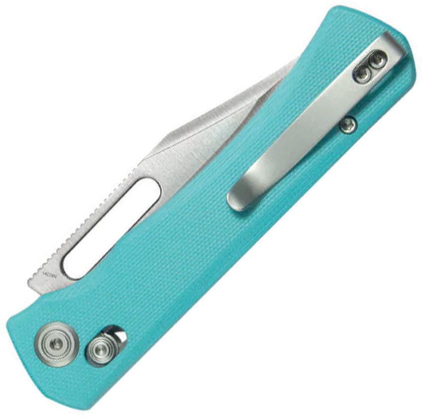 Couteau pliant Kubey TBO acier 14C28N lame clip point 80 mm manche G10