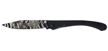 Couteau pliant Lug C63 Fleurs Nature acier 7Cr17MoV lame 80 mm lame clip point