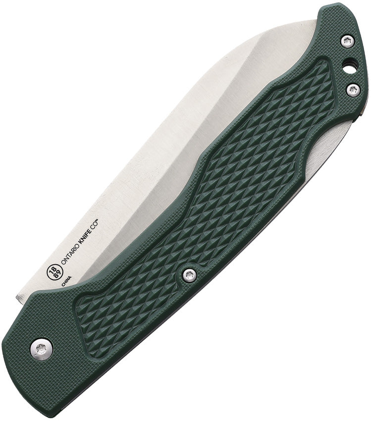 Couteau pliant Ontario Camp Plus Chef lame 108 mm manche nylon avec passage de dragonne